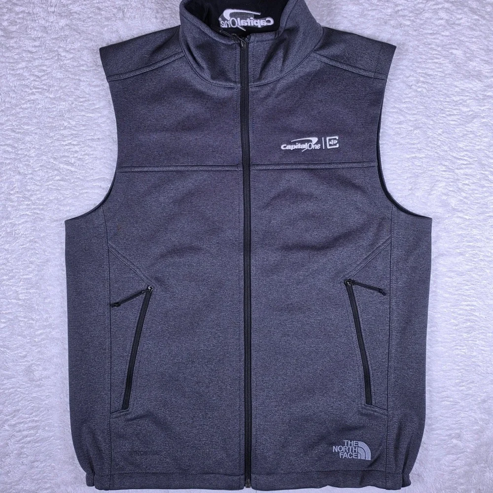 The North Face WindWall Capital One Mens M Grey Full Zip Corporate Vest
